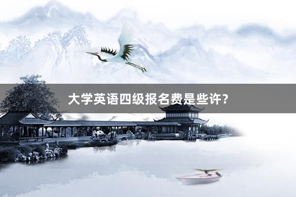 大学英语四级报名费是些许？